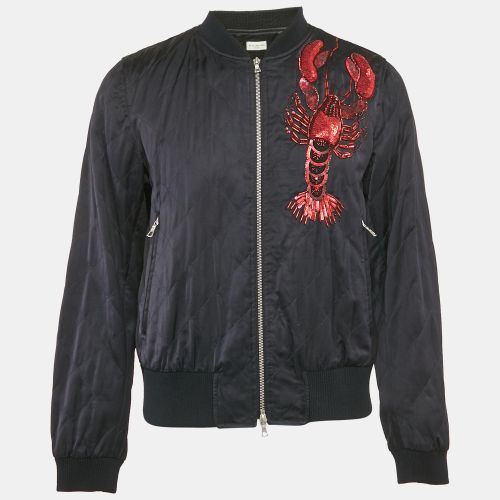 Dries van Noten Black Quilted Cotton Blend Scorpio Embellish Detail Zip-Up Jacket L - Dries van Noten - Modalova