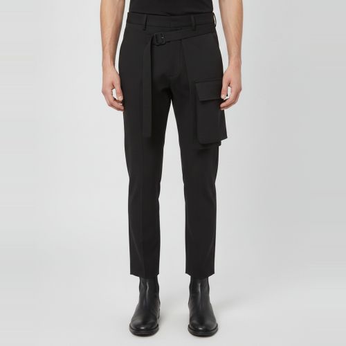 Wool Blend Asymmetric Belt Cargo Trousers XS - Dsquared2 - Modalova