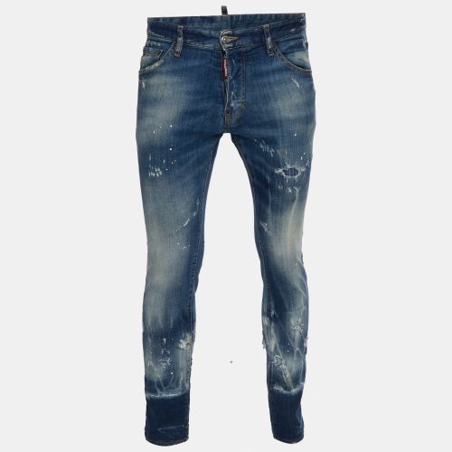 Distressed Denim Regular Fit Cool Guy Jeans S/Waist 34" - Dsquared2 - Modalova