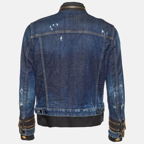 Navy Zip-Up Officer Jacket L - Dsquared2 - Modalova