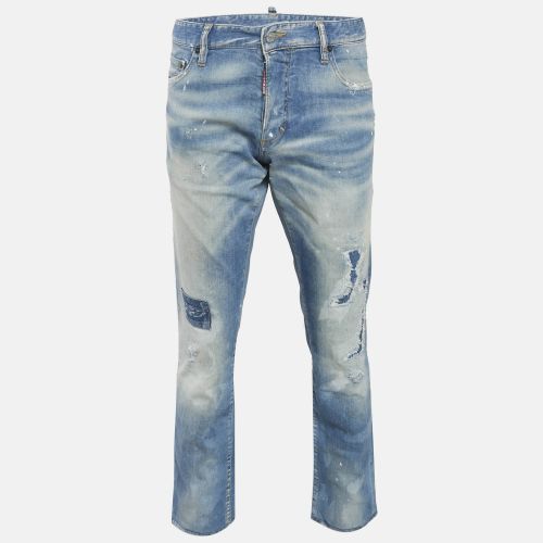 Dsquared2 Blue Distressed Denim Jeans XXL Waist 38" - Dsquared2 - Modalova