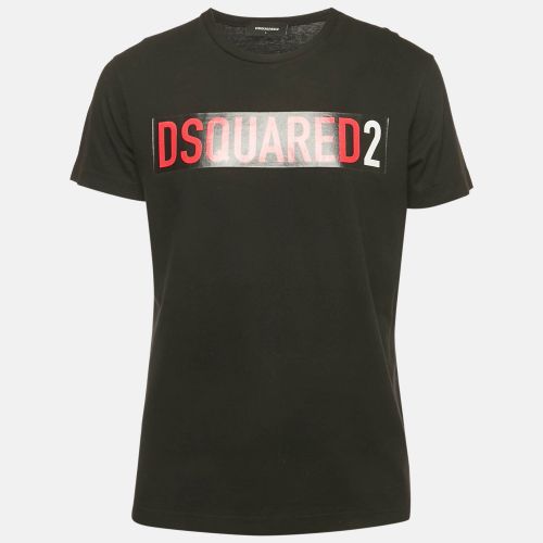 Dsquared2 Black Logo Print Jersey T-Shirt L - Dsquared2 - Modalova