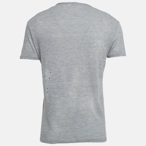 Printed Cotton Blend Distressed T-Shirt S - Dsquared2 - Modalova