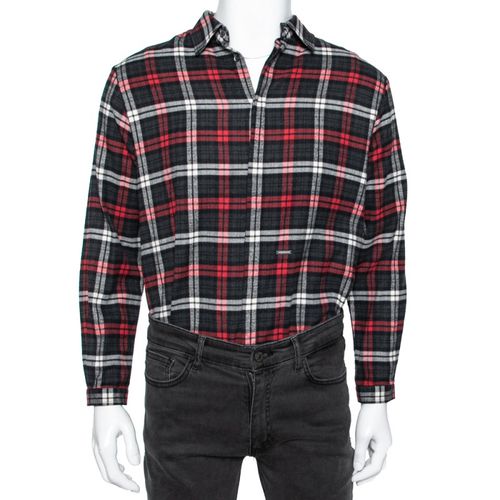 Dsquared2 Red & Grey Cotton Checked Flannel Shirt XS - Dsquared2 - Modalova