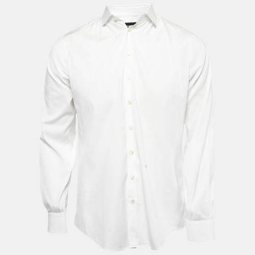 Dsquared2 White Cotton Button Front Full Sleeve Shirt S - Dsquared2 - Modalova