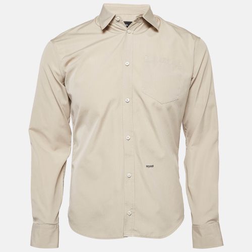 Dsquared2 Beige Logo Printed Poplin Shirt S - Dsquared2 - Modalova