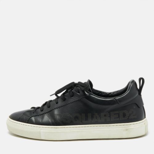 Dsquared2 Black Leather Low Top Sneakers Size 43 - Dsquared2 - Modalova