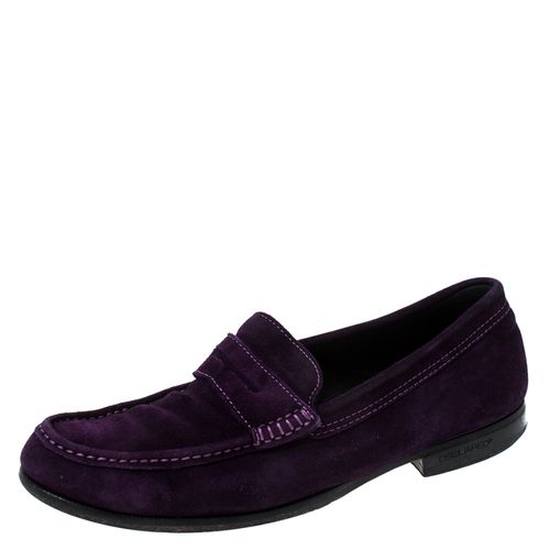 Dsquared2 Purple Suede Penny Loafers Size 40.5 - Dsquared2 - Modalova