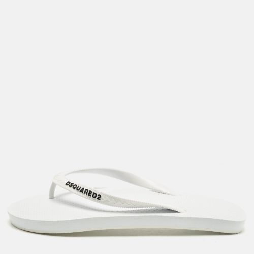 Size 41 Rubber Logo Flip Flops - Dsquared2 - Modalova