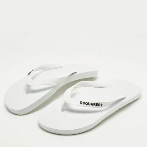 Size 41 Rubber Logo Flip Flops - Dsquared2 - Modalova