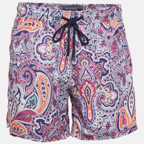 Etro Pink Paisley Print Nylon Swim Shorts L - Etro - Modalova