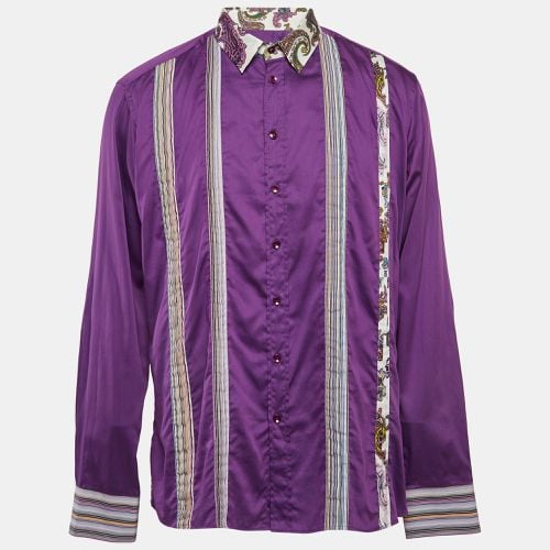 Etro Purple Cotton Paisley Printed Collar Button Front Shirt XXXL - Etro - Modalova