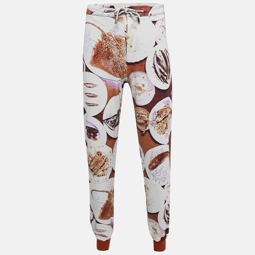 Etro Brown Fish Print Cotton Knit Joggers L - Etro - Modalova