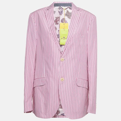 Pinstripe Cotton Single Breasted Blazer XXL - Etro - Modalova