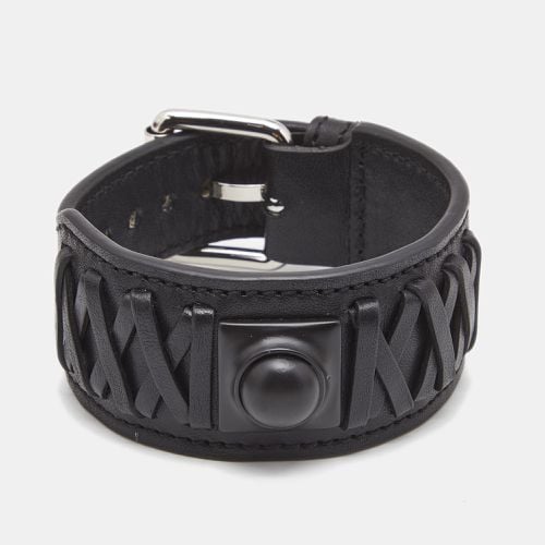 Etro Black Crown Me Leather Plastic Silver Tone Wrap Bracelet - Etro - Modalova