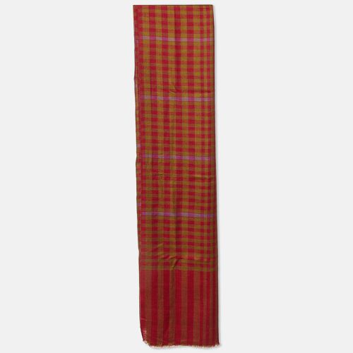 Etro Red Checked Cashmere Scarf - Etro - Modalova