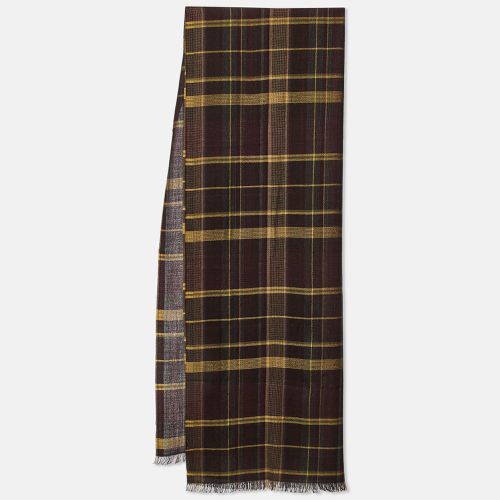 Etro Purple/Beige Checked Wool & Silk Scarf - Etro - Modalova