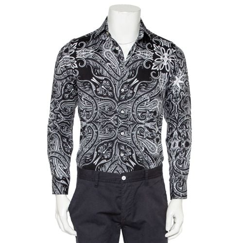 Etro Monochrome Paisley Printed Cotton Button Front Shirt S - Etro - Modalova