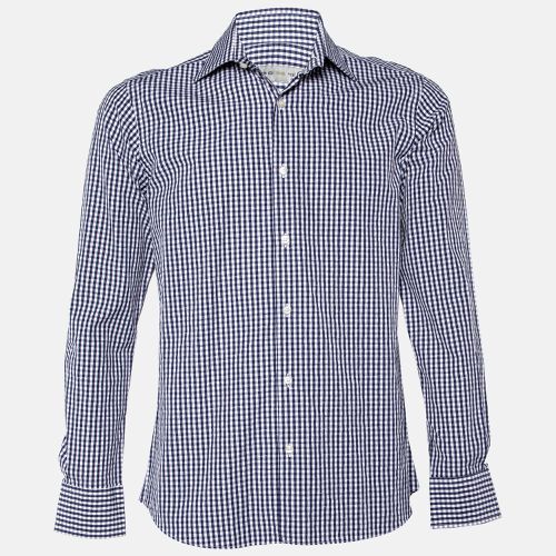 Etro Blue Checked Cotton Classic Shirt S - Etro - Modalova