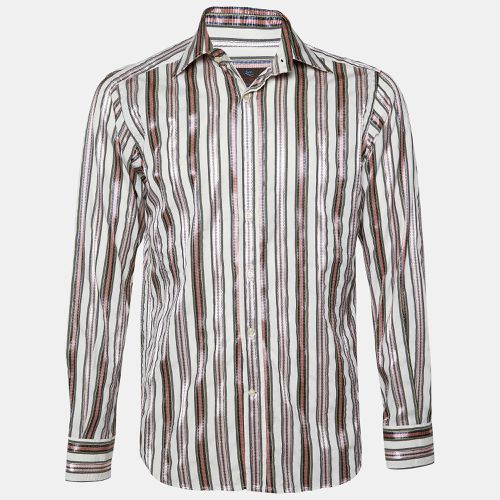 Etro White Striped Detail Cotton Blend Shirt S - Etro - Modalova