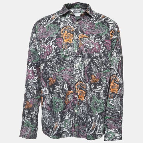 Etro Multicolor Print Cotton Blend Button Front Full Sleeve Shirt L - Etro - Modalova