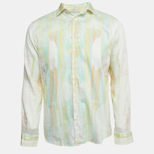 Etro Multicolor Print Cotton Button Front Full Sleeve Shirt M - Etro - Modalova