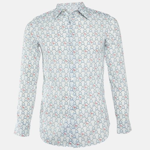 Etro White Flamingo Print Cotton Long Sleeve Shirt S - Etro - Modalova