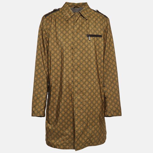 Etro Green Printed Synthetic Leather Trim Coat XL - Etro - Modalova