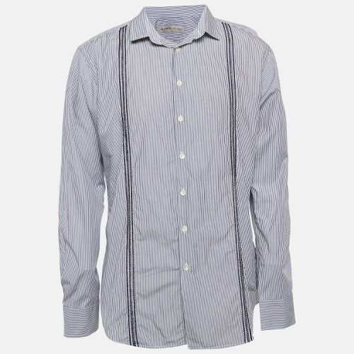 Etro Blue Pinstripe Cotton Button Up Shirt XXL - Etro - Modalova