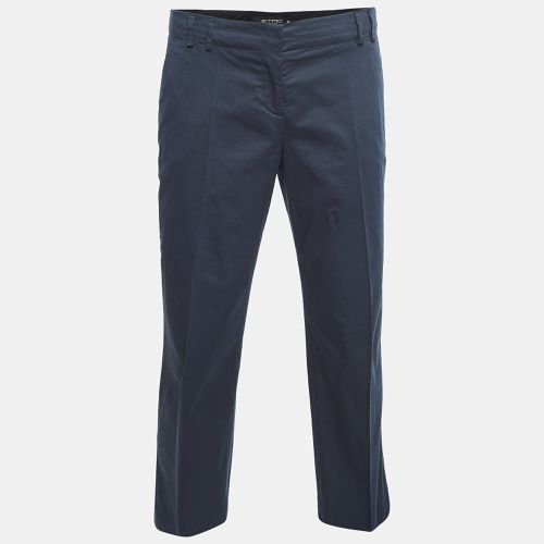 Etro Navy Blue Cotton Tailored Pants M - Etro - Modalova