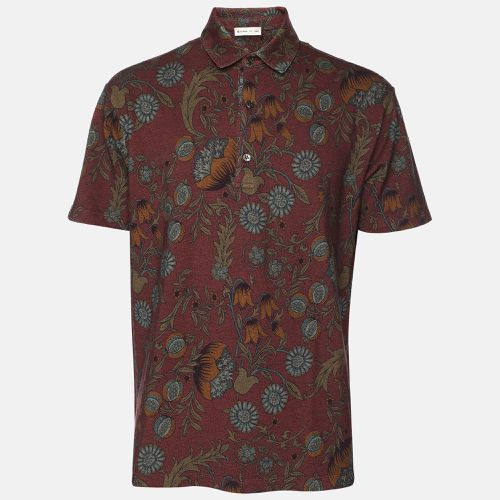 Etro Muticolor Floral Print Cotton Polo T-shirt M - Etro - Modalova