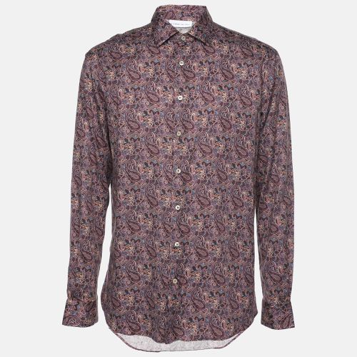 Etro Multicolor Print Cotton Blend Button Front Full Sleeve Shirt L - Etro - Modalova