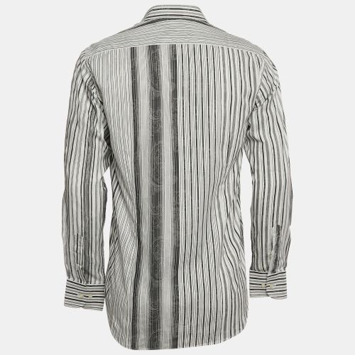Stripe Cotton Button Front Shirt M - Etro - Modalova