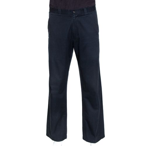 Etro Midnight Blue Cotton Straight Leg Trousers XL - Etro - Modalova