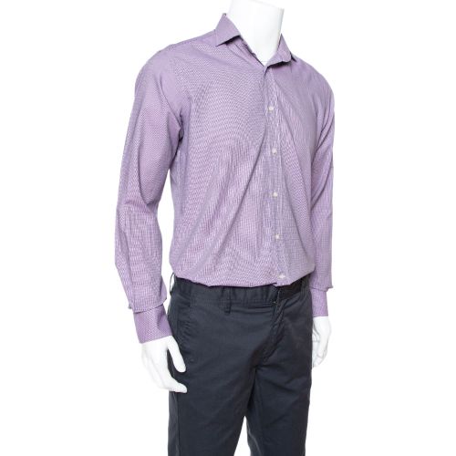 Houndstooth Pattern Cotton Long Sleeve Shirt M - Etro - Modalova