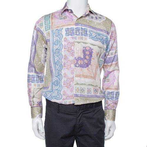 Etro Multicolor Paisley Printed Cotton Button Front Shirt L - Etro - Modalova