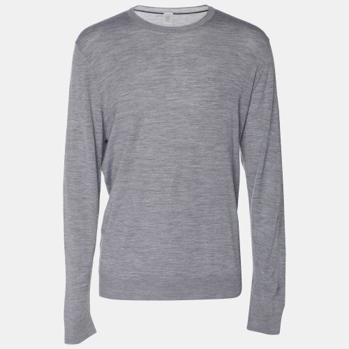 Elevety Grey Merino Wool Knit Full Sleeve T-Shirt XL - Eleventy - Modalova