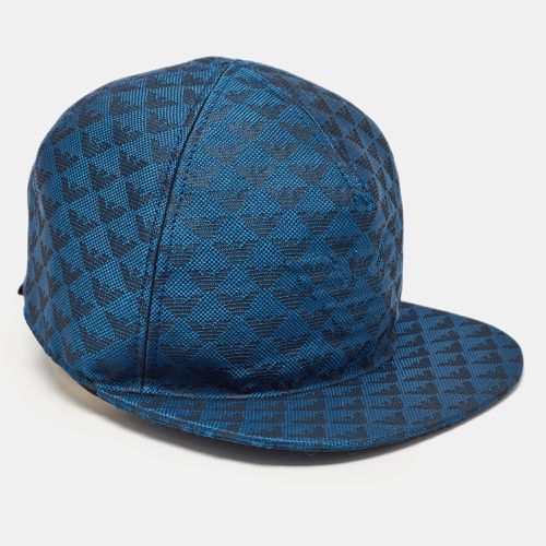 Emporio Armani Blue Jacquard Aquila Baseball Hat S - Emporio Armani - Modalova