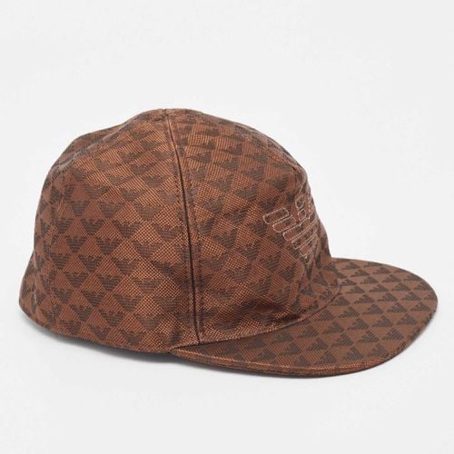 Emporio Armani Brown Logo Jacquard Aquila Baseball Hat S - Emporio Armani - Modalova