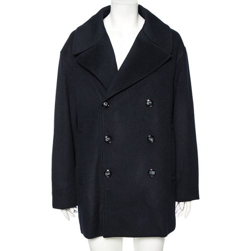 Emporio Armani Navy Blue Cashmere Double Breasted Coat XXXL - Emporio Armani - Modalova