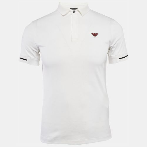 Emporio Armani White Cotton Polo T-Shirt S - Emporio Armani - Modalova