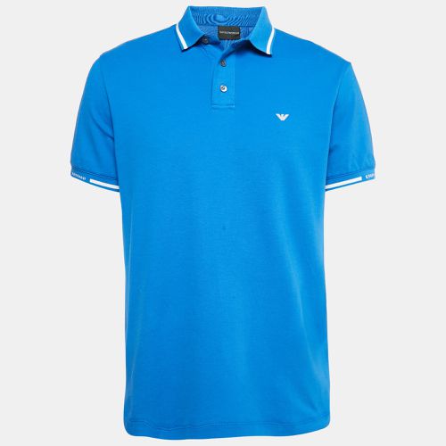 Emporio Armani Blue Cotton Jersey Polo T-Shirt XL - Emporio Armani - Modalova