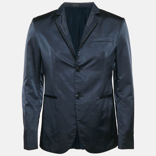 Emporio Armani Navy Blue Wool Blend Single Breasted Blazer M - Emporio Armani - Modalova