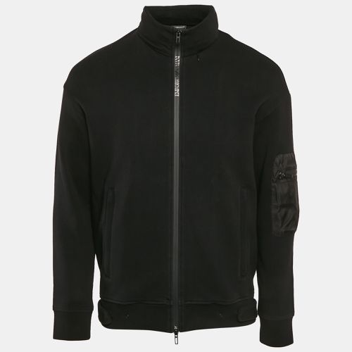 Emporio Armani Black Neoprene Zip-Up Jacket M - Emporio Armani - Modalova