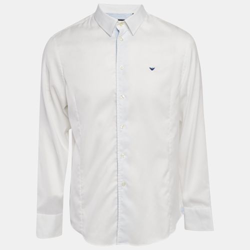 Emporio Armani White Cotton Blend Button Down Shirt XL - Emporio Armani - Modalova