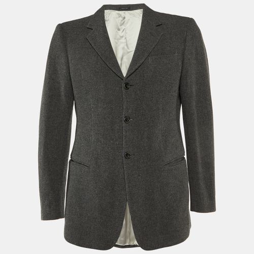 Emporio Armani Grey Wool & Cashmere Single Breasted Blazer L - Emporio Armani - Modalova