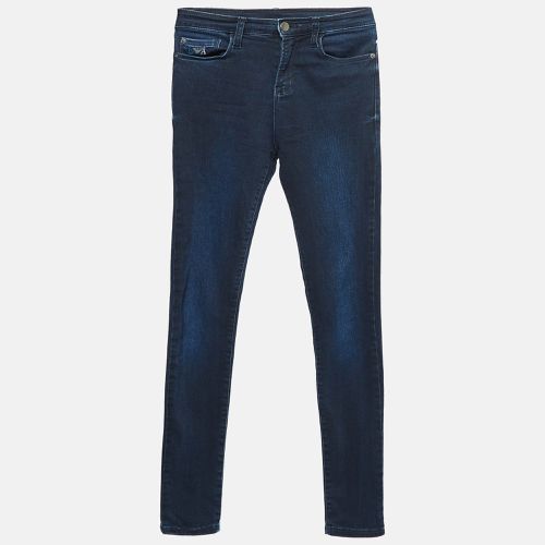 Emporio Armani Washed Embroidered Denim Blue Jeans S Waist 25" - Emporio Armani - Modalova