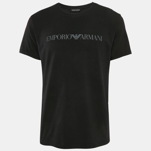 Logo Print Jersey T-Shirt L - Emporio Armani - Modalova