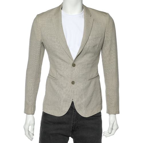 Textured Wool Button Front Blazer S - Emporio Armani - Modalova