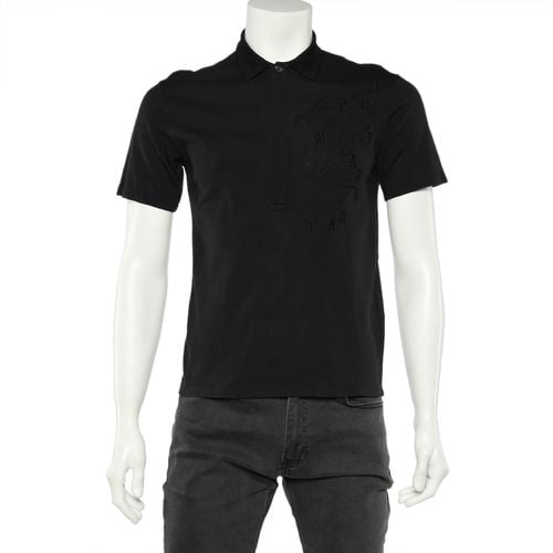 Logo Embroidered Cotton Pique Polo T-Shirt XS - Emporio Armani - Modalova